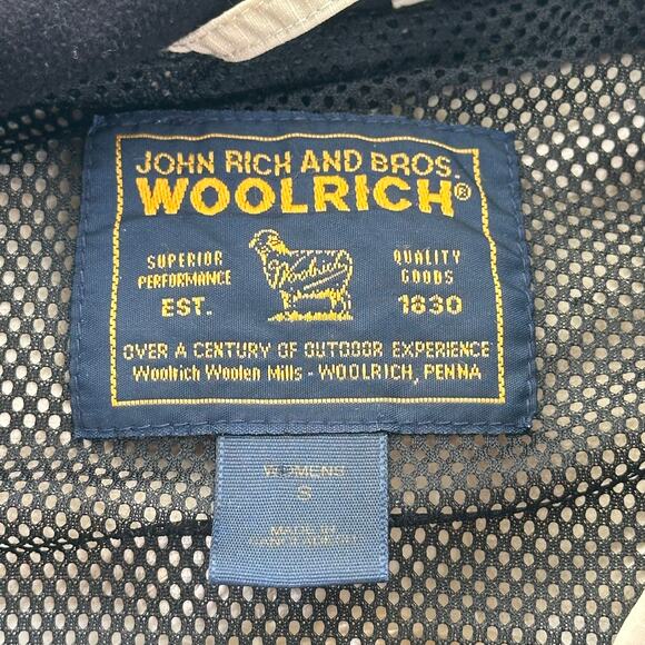 Woolrich Khaki Shell Rain Windbreaker Coat Jacket Waterproof Womens Size Small S - Picture 5 of 12